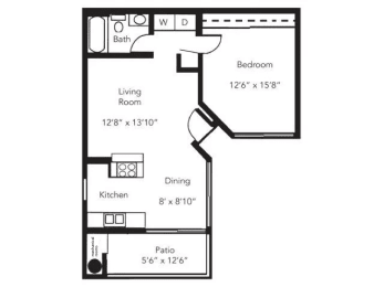 1 bed, 1 bath, 760 sqft, $1,400