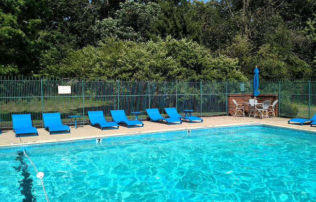 the view apartment and townhomes pool
