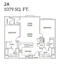 2 beds, 2 baths, 1,079 sqft, $4,423