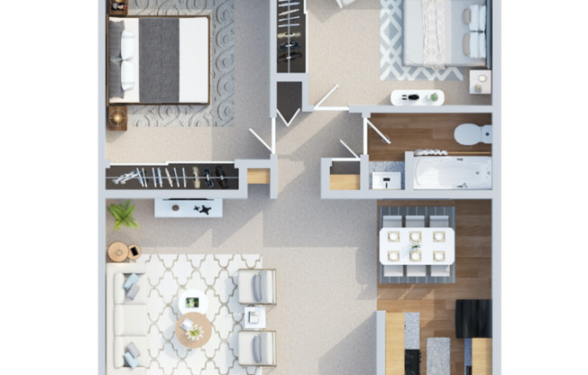 2 beds, 1 bath, 750 sqft, $1,550, Unit 43