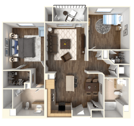 2 beds, 2 baths, 1,091 sqft, $4,075