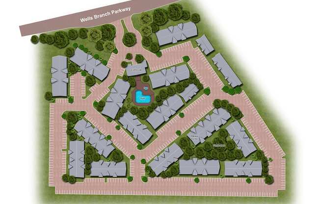 Property Site map at Park at Wells Branch