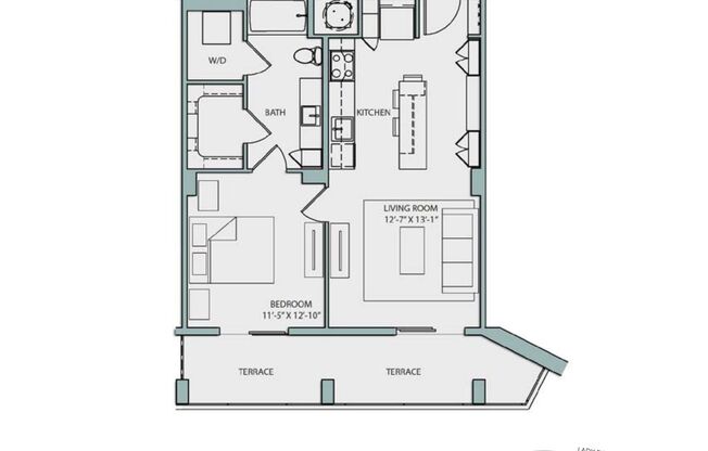 1 bed, 1 bath, 763 sqft, $3,224, Unit 1912