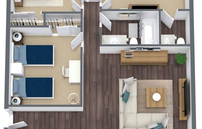 3 beds, 1.5 baths, 1,158 sqft, $1,750, Unit E101