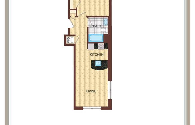 1 bed, 1 bath, 550 sqft, $2,550, Unit 304