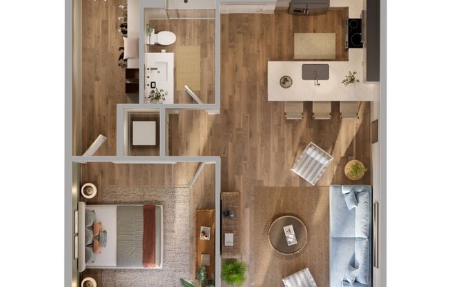 1 bed, 1 bath, 663 sqft, $1,425, Unit 433