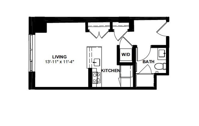 Studio, 1 bath, 433 sqft, $3,230, Unit 836