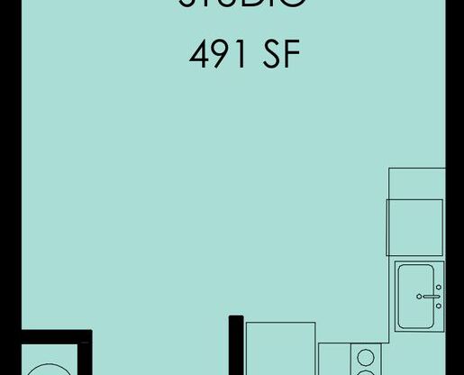 Studio, 1 bath, 327 sqft, $1,650, Unit 410-203