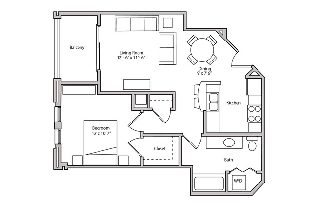 1 bed, 1 bath, $1,995, Unit Suite 1-305 (Furnished)