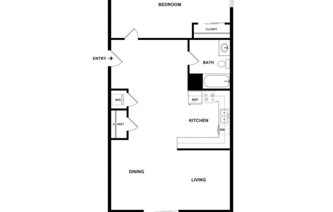 1 bed, 1 bath, 550 sqft, $1,395