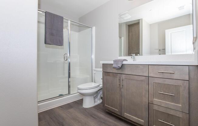 a large tub next to a sink