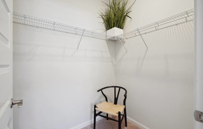 Walk-in closet at The Meadows, Bloomingdale