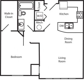 1 bed, 1 bath, 880 sqft, $1,332