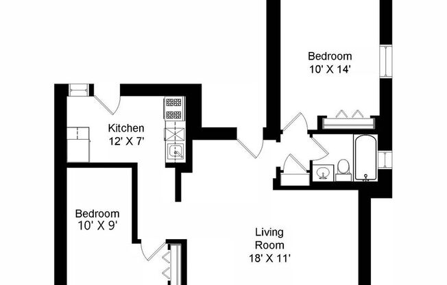 2 beds, 1 bath, 835 sqft, $2,895, Unit 617-A3