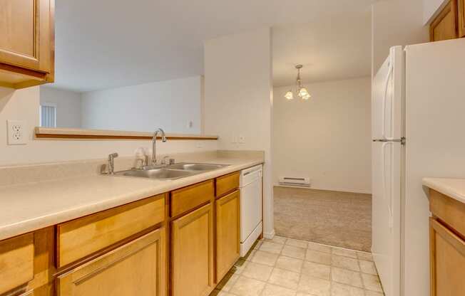 dining area with view to kitchen