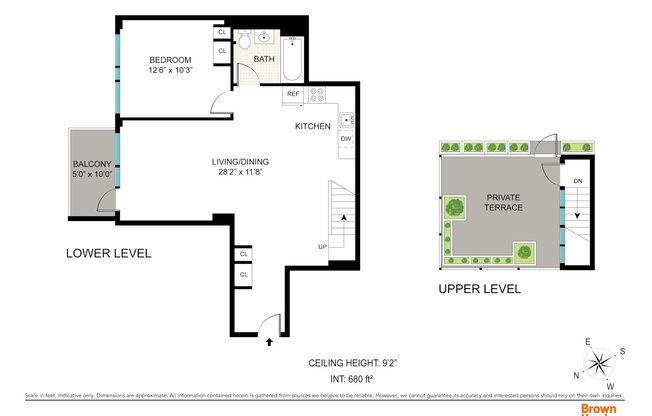 1 bed, 1 bath, $5,600, Unit 702