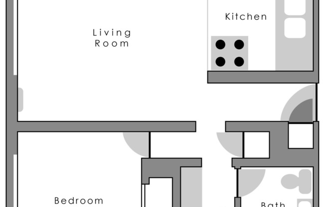 1 bed, 1 bath, 600 sqft, $1,345