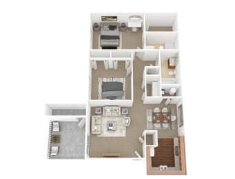2 beds, 2 baths, 1,200 sqft, $1,784