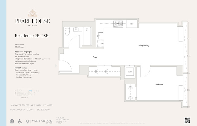 1 bed, 1 bath, $5,495, Unit 14B