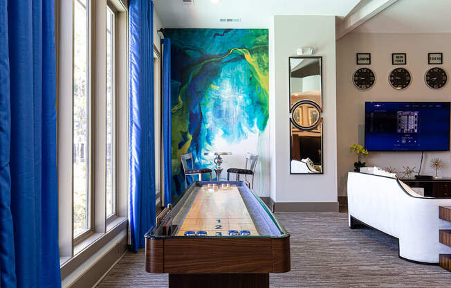 Game Room With Shuffle Board at The Metro Apartments, Atlanta