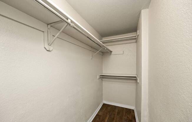 Walk-In Closet With Built-In Shelving