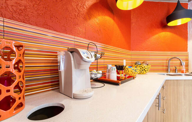 kitchen area in clubhouse