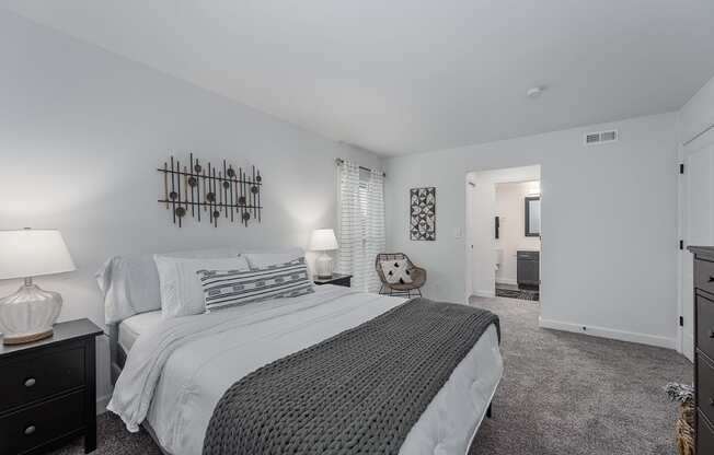 White interior bedroom at SoDel, Ohio, 45429