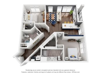 2 beds, 2 baths, 1,210 sqft, $2,178