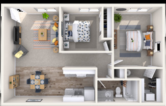 2 beds, 1 bath, 850 sqft, $2,090