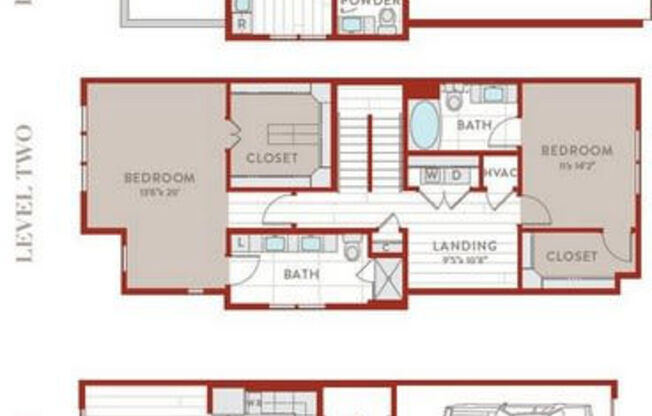 2 beds, 2.5 baths, 2,044 sqft, $4,127