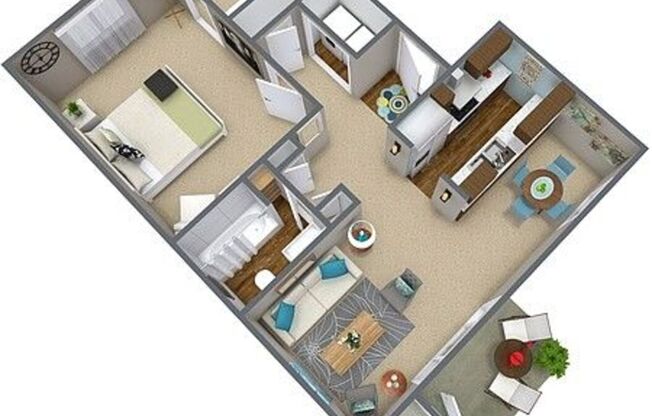 1 bed, 1 bath, 808 sqft, $1,200