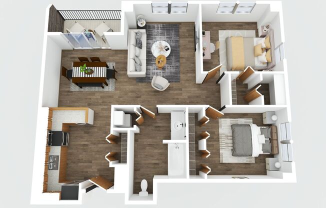 2 beds, 1 bath, 879 sqft, $1,700, Unit 308