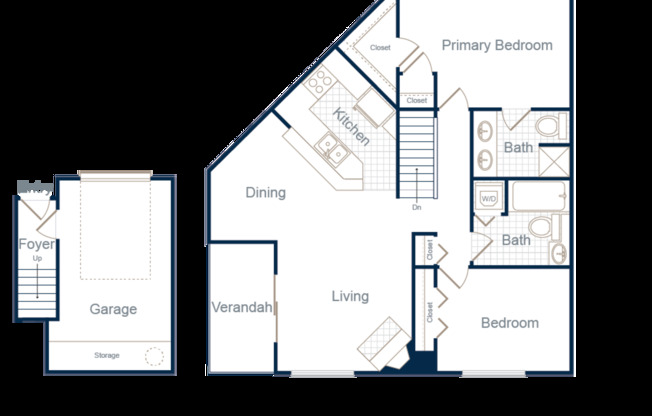 2 beds, 2 baths, 990 sqft, $3,604