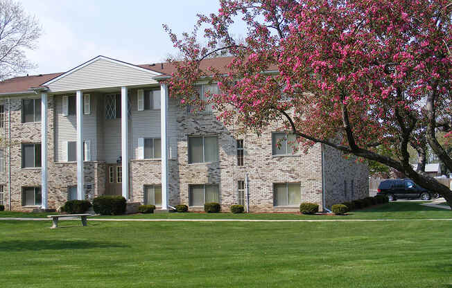 our apartments showcase a beautiful lawn