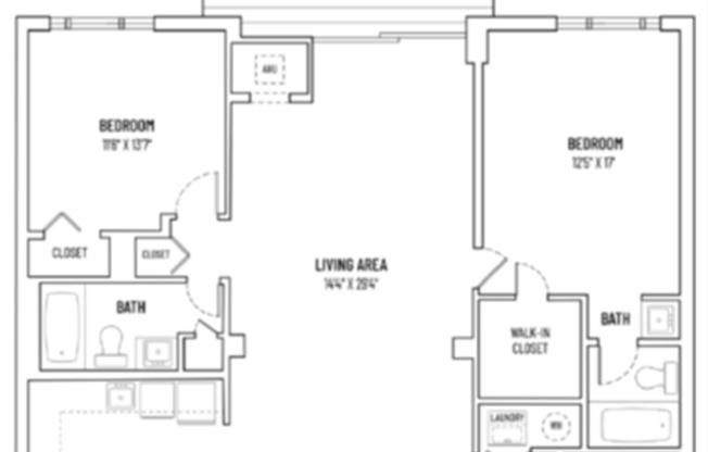 2 beds, 2 baths, 1,250 sqft, $3,300, Unit 209