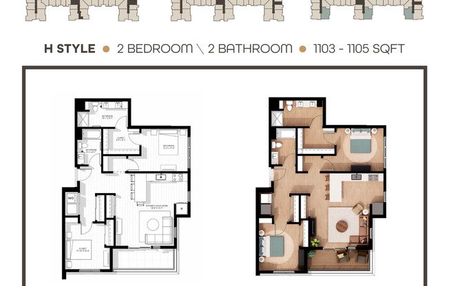 2 beds, 2 baths, 1,103 sqft, $2,795, Unit 343
