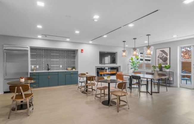 Resident Lounge at The Amelia Apartments in Quincy, MA