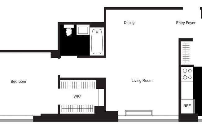 1 bed, 1 bath, $4,700, Unit 815