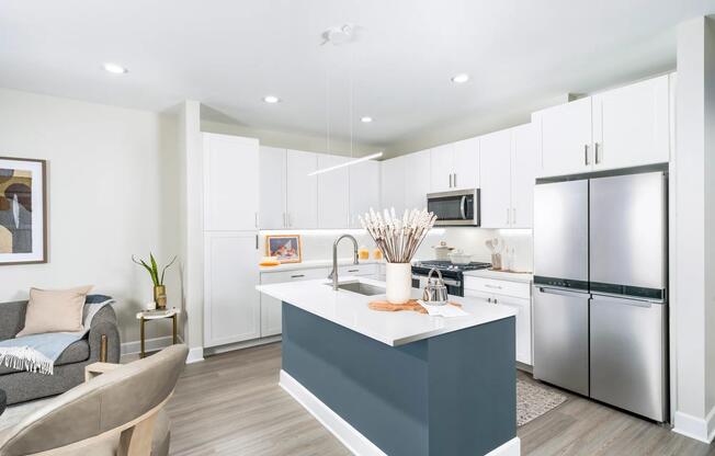 Unleash your inner chef at Modera Waugh! Enjoy a spacious chef's island with ample storage and an ENERGY STAR® stainless-steel appliance package, perfect for culinary creations.