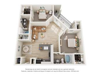 2 beds, 2 baths, 1,126 sqft, $1,799