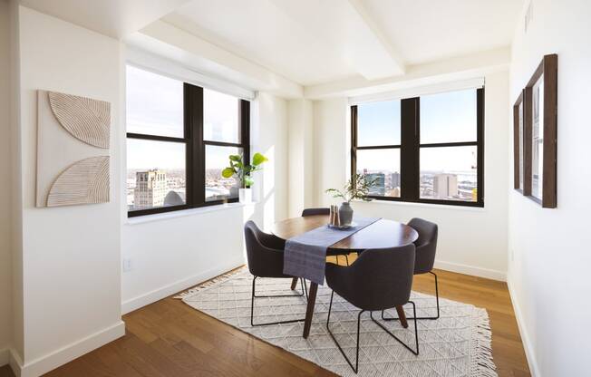 Two bedroom penthouse dining area at Book Tower, Michigan, 48226