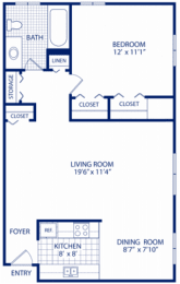 1 bed, 1 bath, 625 sqft, $921