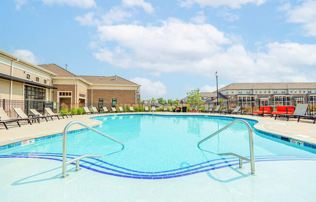 the swimming pool at our apartments