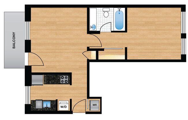1 bed, 1 bath, $2,600, Unit 103