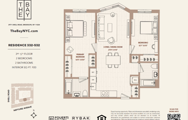 2 beds, 2 baths, $3,950, Unit APT. 432