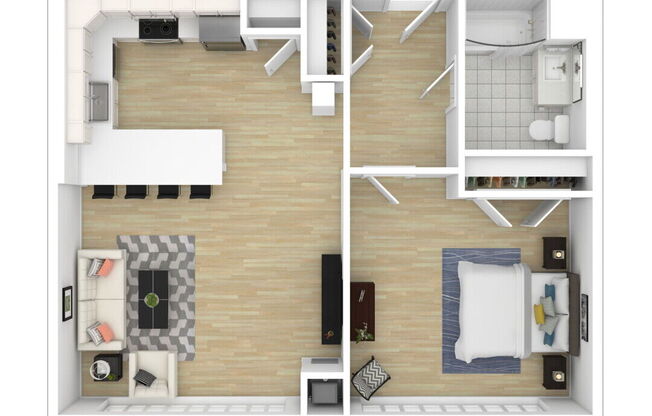 1 bed, 1 bath, 784 sqft, $1,655