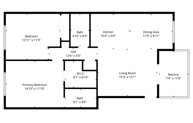 2 beds, 2 baths, 1,008 sqft, $2,600
