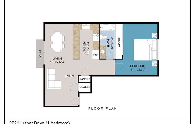 1 bed, 1 bath, 685 sqft, $750