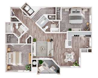2 beds, 2 baths, 1,122 sqft, $2,859