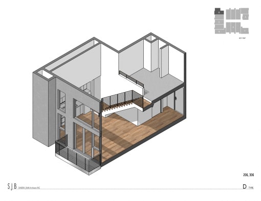 Type D Floor Plan at 1039 S. Hobart Blvd. Koreatown/Los Angeles, CA, Los Angeles, California